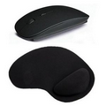 Promotek Wireless Mouse + Wrist Rest Mouse Pad